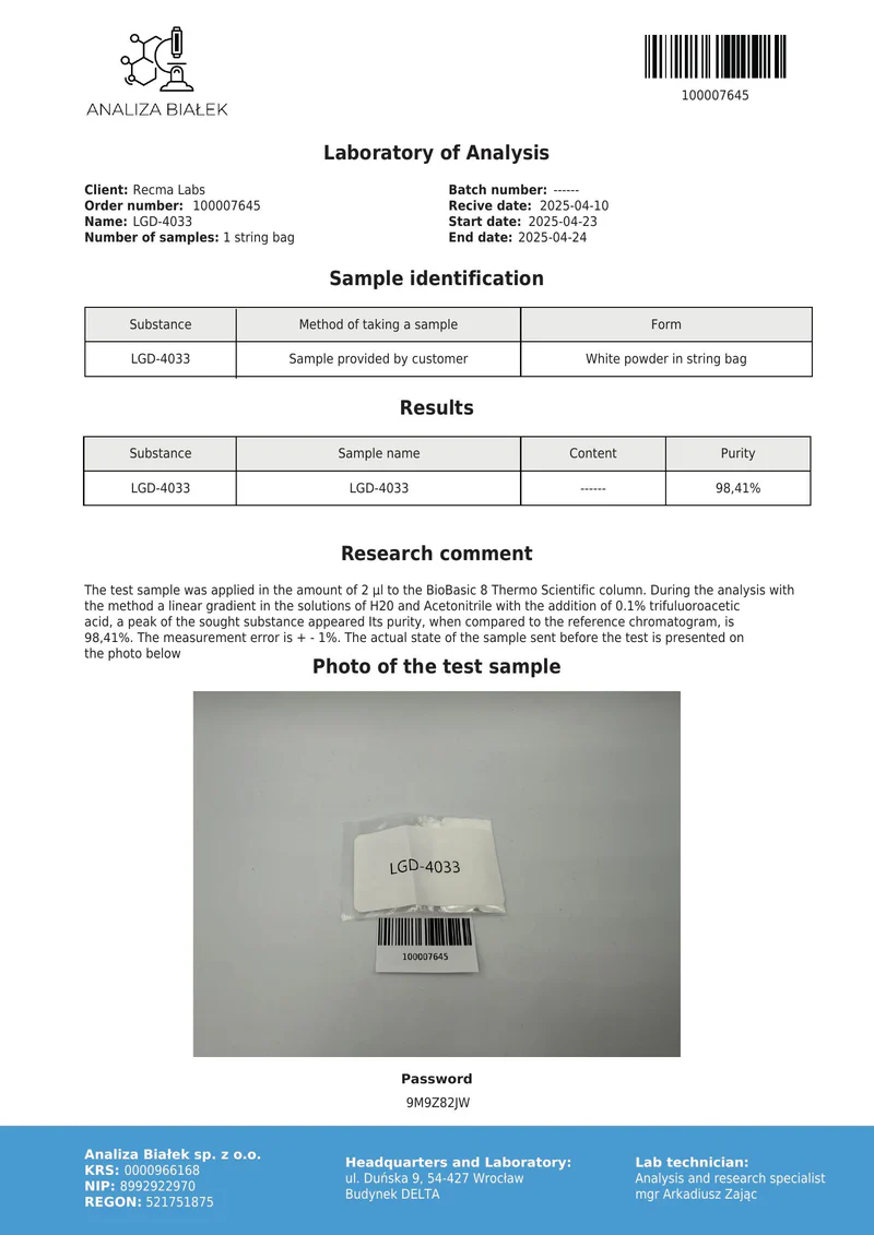 LIGANDROL (LGD-4033) Vloeibaar 300MG - Afbeelding 2