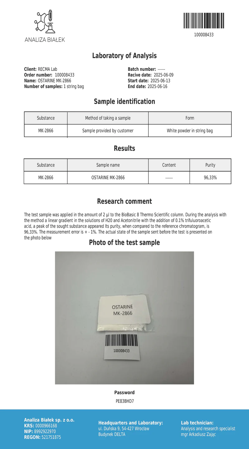 OSTARINE (MK-2866) Vloeibaar 750MG - Afbeelding 2